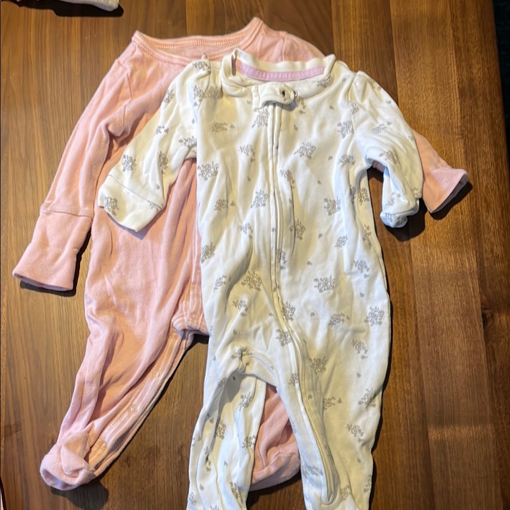Baby One Piece Set - Pink and White